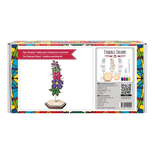 Art Stained Glass Kit “Delphinium", for painting by numbers - foto 0