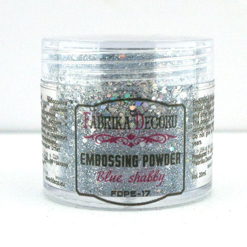 Puder do embossingu Niebieski Shabby, 20ml - Fabrika Decoru