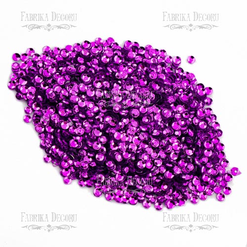 Sequins Round rosettes mini, purple metallic, #508 - foto 0