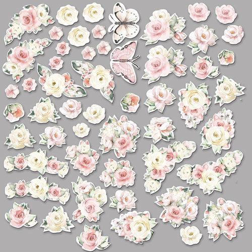 Set of die cuts Tenderness and love, 54 pcs - foto 0