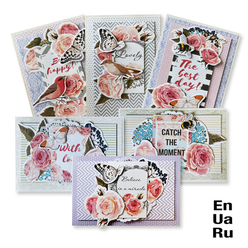 DIY kit for making 6 greeting cards "Catch the moment", 10 cm x 15 cm - foto 0