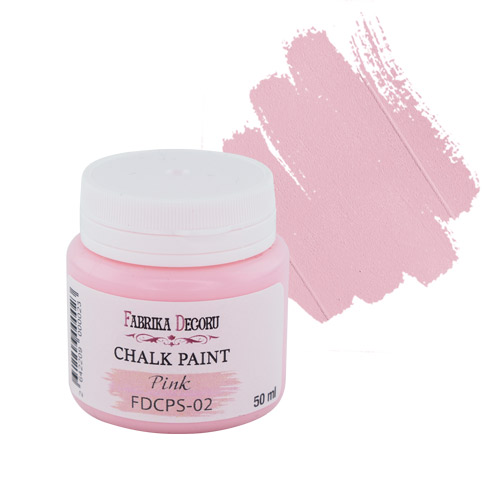 меловая краска chalk paint, цвет розовый фабрика декору