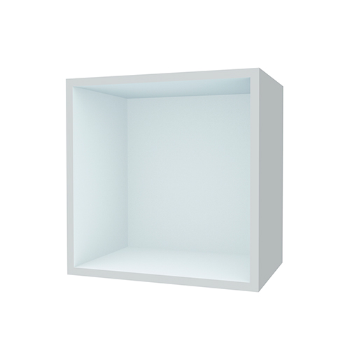 Shelf 400mm x 400mm x 250mm, White body, Back Panel MDF