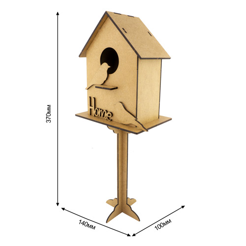 Blank for decoration "Birdhouse" on a straight leg, #364 - foto 0