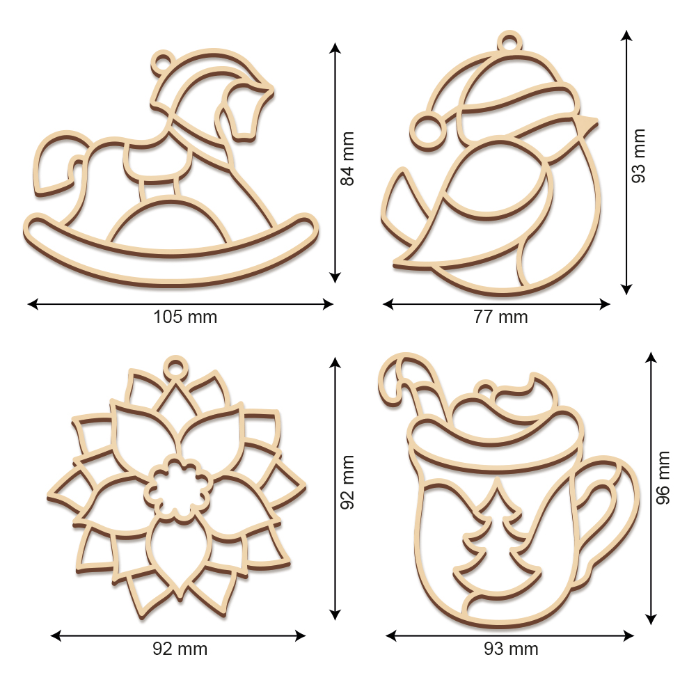 Набор Арт Витраж "Яркое Рождество", для витражной росписи по номерам - Фото 2