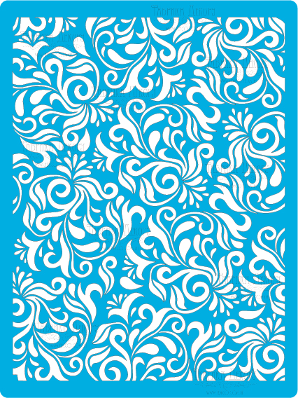 Stencil for crafts A4 "Floral curls" #179-1