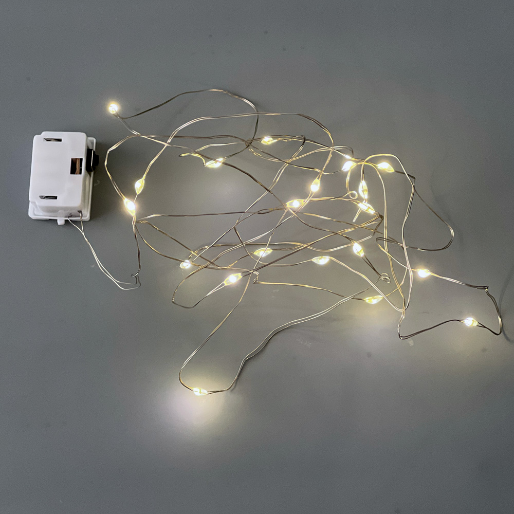 светодиодная гирлянда на батарейках, 1,9 м (20 led)  фабрика декору
