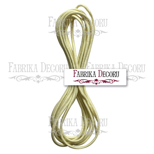 Elastyczny okrągły sznurek, kolor Jasmine - Fabrika Decoru