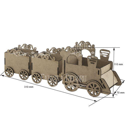 Element dekoracyjny na słodki stół "Pociąg" #066 - foto 0  - Fabrika Decoru