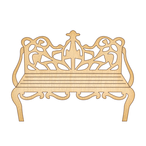 Figurka do kolorowania i ozdabiania, #96 "Ławka" - Fabrika Decoru