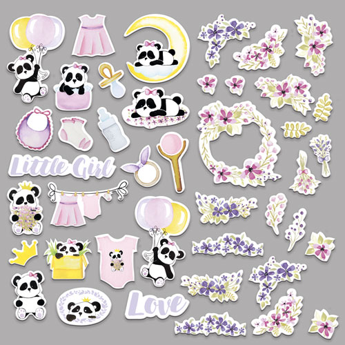 Set of die cuts My little baby girl, 42 pcs - foto 1