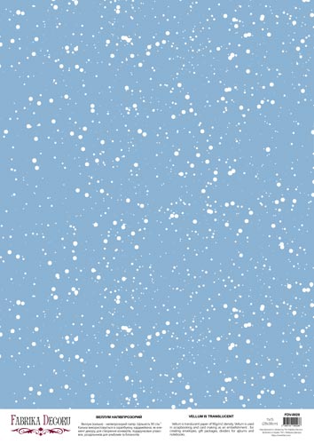 deco vellum colored sheet snow, a3 (11,7" х 16,5")