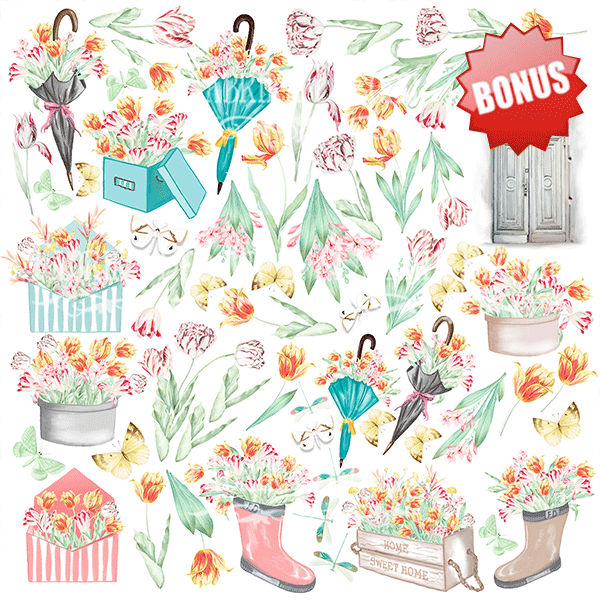 Zestaw papieru do scrapbookingu "Scent of spring", 20x20cm - foto 11  - Fabrika Decoru