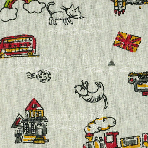 Fabric cut piece 35X75 Cat-traveler  