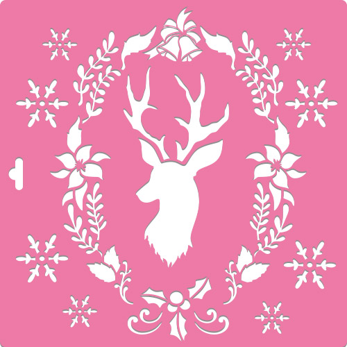 Stencil for decoration XL size (30*30cm), Deer  #180