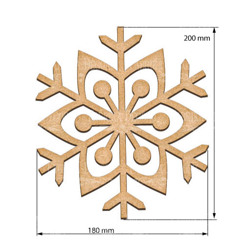 Kunstkarton Schneeflocke 18х20 cm - foto 0  - Fabrika Decoru