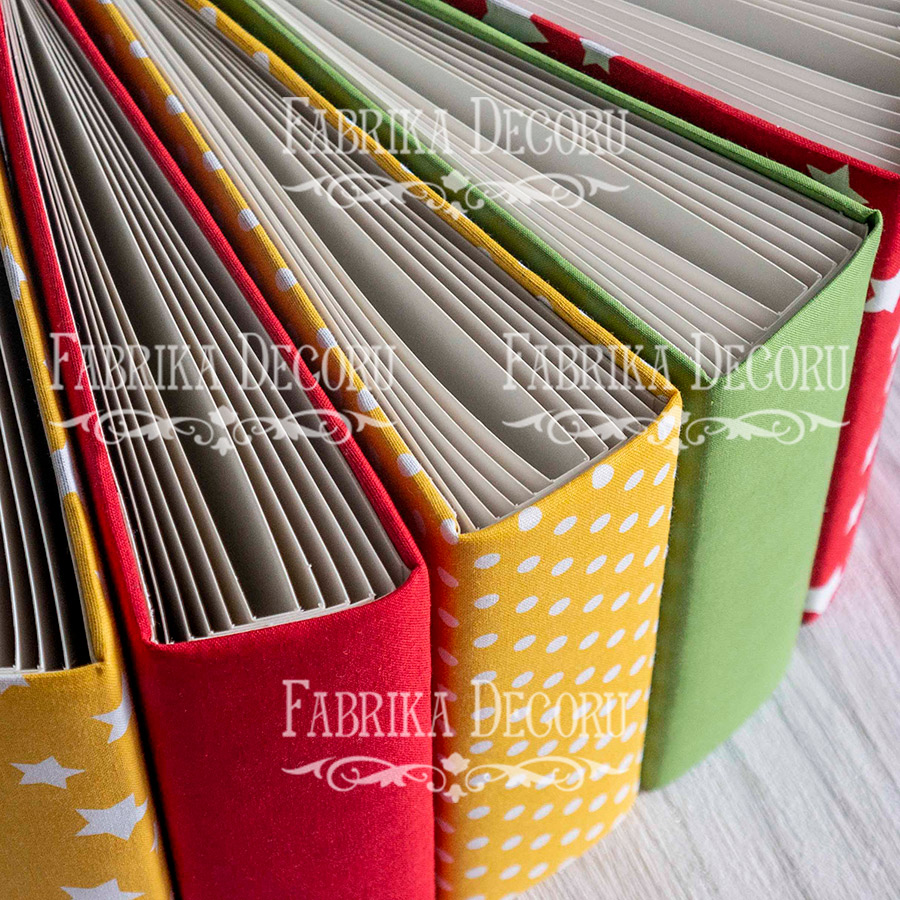 Blank album with a soft fabric cover Stars on red 20сm х 20сm - foto 4