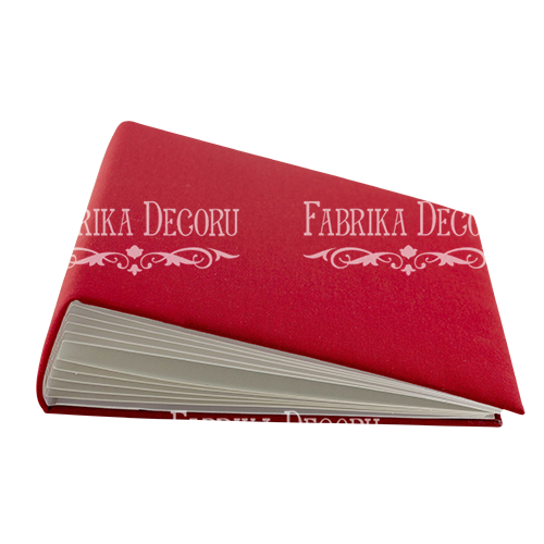 Blankoalbum mit weicher Stoffhülle Rot 20cm х 20cm - Fabrika Decoru