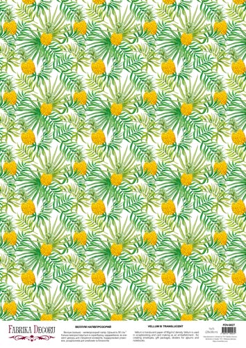 deco vellum colored sheet pineapple, a3 (11,7" х 16,5")