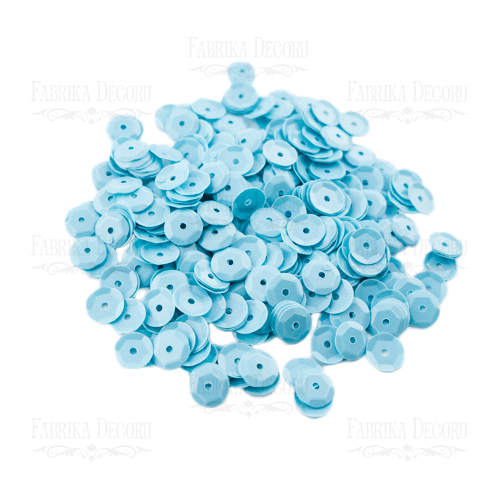 Пайетки Розетки, голубые, #225 - Фото 0