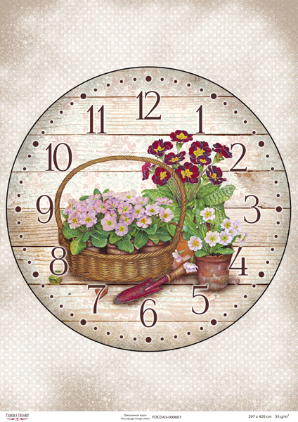 Karta do decoupage #000601, 29,7x42cm - Fabrika Decoru