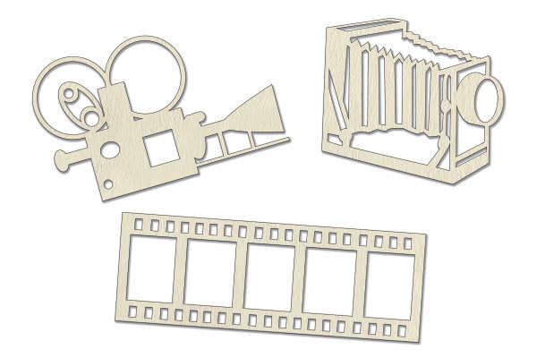 Zestaw tekturek "Kino i fotografia" #591 - Fabrika Decoru
