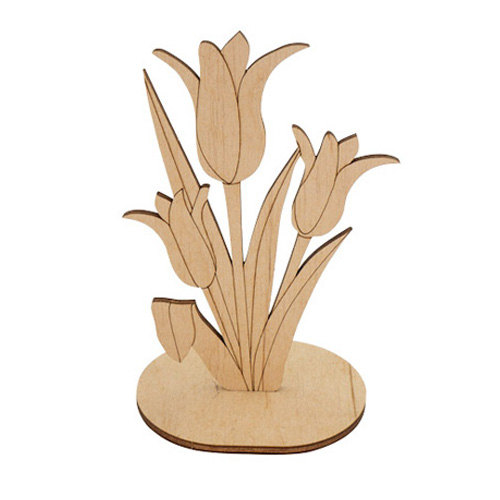 Figurine for painting and decorating #529 "Tulips on a stand"