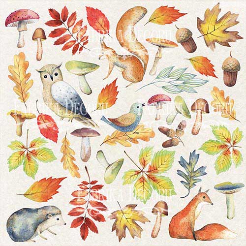 лист с картинками для вырезания colors of autumn 20х20 см лист с картинками для вырезания colors of autumn 20х20 см