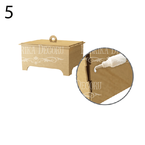 Box for accessories and jewelry, 100х75х85mm, DIY kit #039 - foto 5