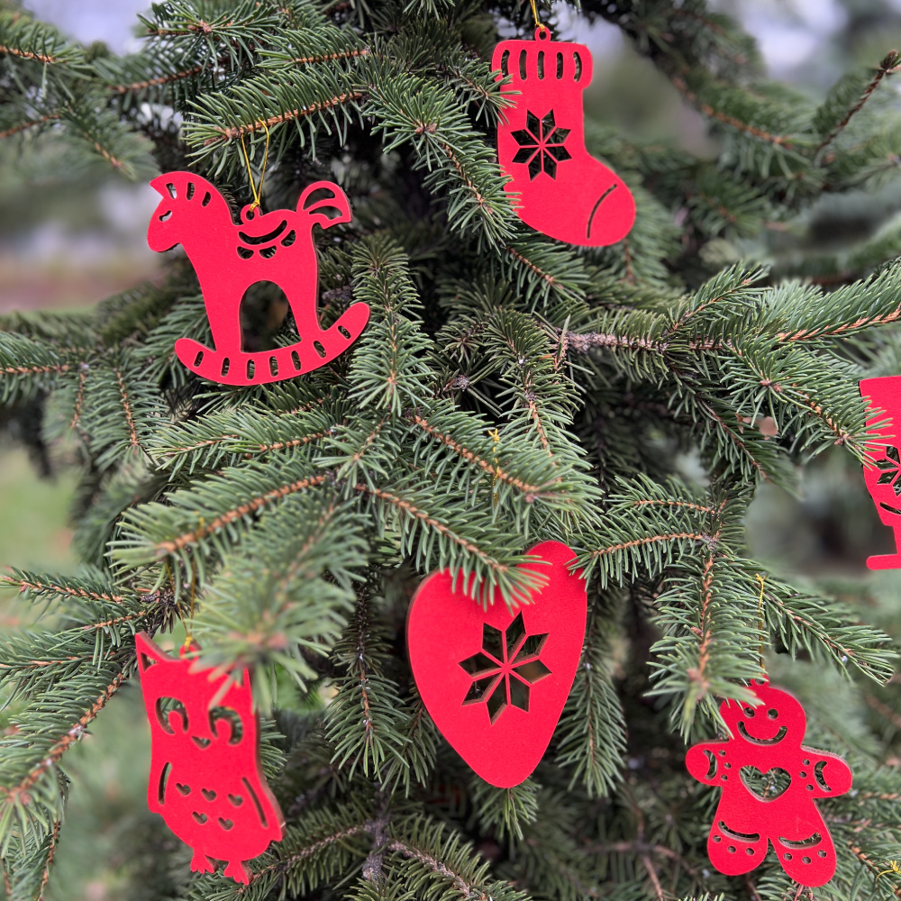 Set of Christmas tree decorations "Fairy-tale animals ethno", 10pcs - foto 0