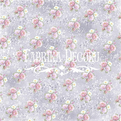 Blatt doppelseitiges Papier für Scrapbooking Shabby Dreams #4-06 12"x12" - Fabrika Decoru