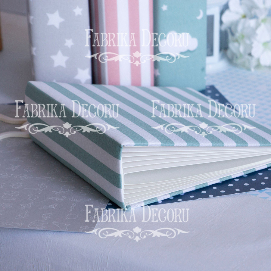 Blank album with a soft fabric cover Blue clouds 20сm х 20сm - foto 2