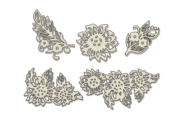 Chipboard embellishments set, Inspired by Ukraine #799