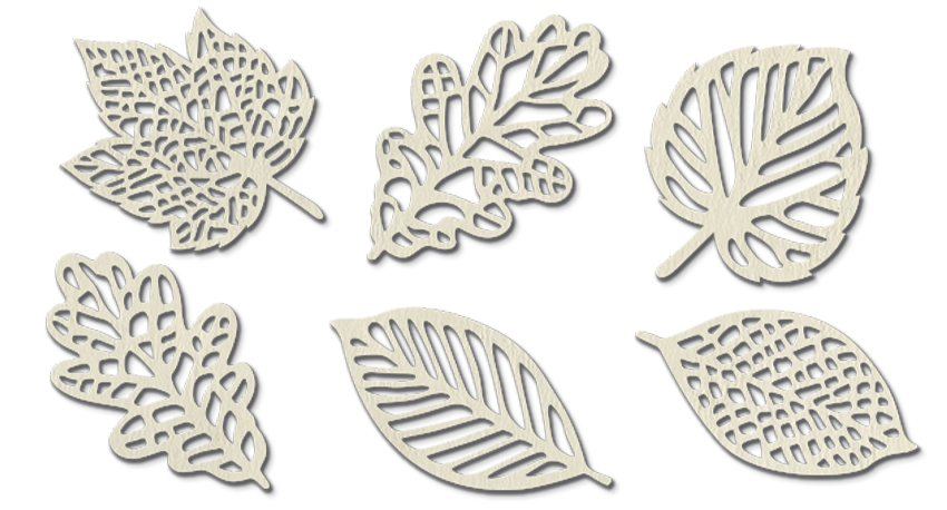 Chipboard embellishments set, Autumn leaves #820