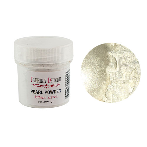 Perlenpulver Weiß Silber 20 ml - Fabrika Decoru