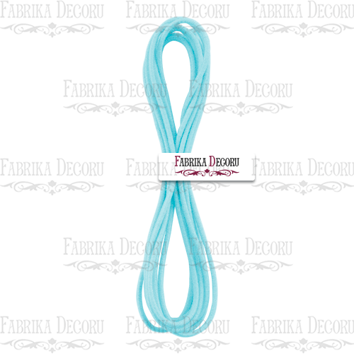 Elastyczny sznurek okrągły, kolor jasnoniebieski - Fabrika Decoru