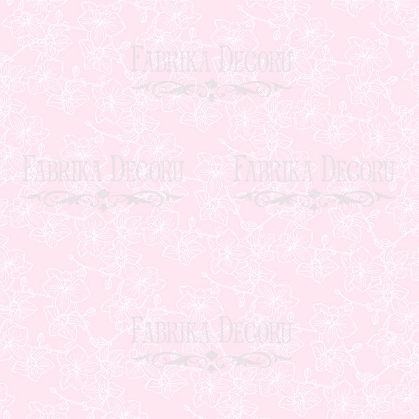 Blatt doppelseitiges Papier für Scrapbooking Tender Orchid #6-03 12"x12" - foto 0  - Fabrika Decoru