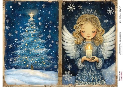 декупажная карта «рождественская сказка» #000786, 21см x 29,7см фабрика декору