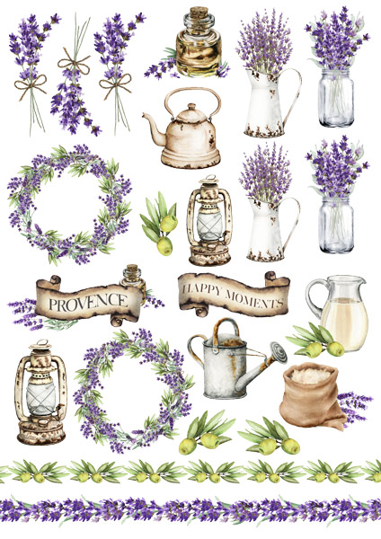 overlay "lavender provence-1" 21х29,7 сm