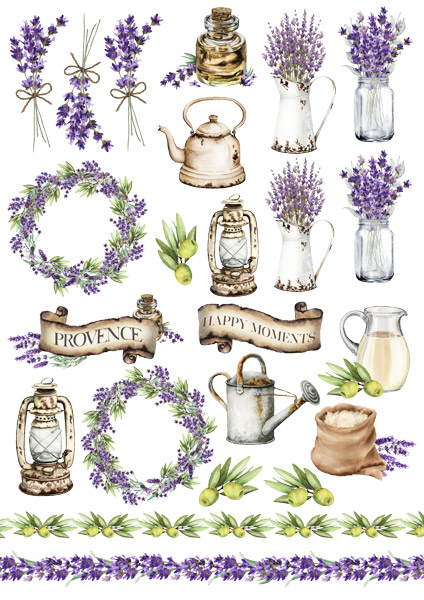 Overlay "Lavendel Provence-1" 21х29,7 сm - Fabrika Decoru