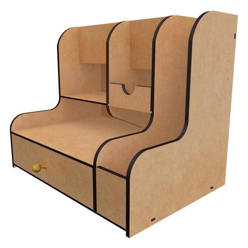 Schreibtisch-Organizer für Papier, Bürobedarf, Kunst und Schreibwaren, 28 х 22 х 27 cm, #423 - Fabrika Decoru