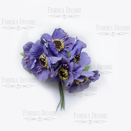 Set Mohnblumen violett, 6-tlg - Fabrika Decoru