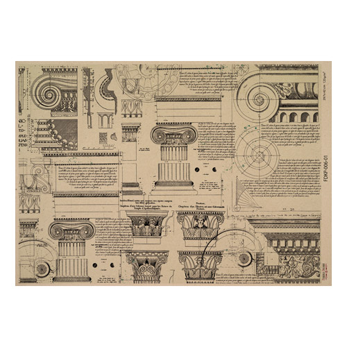 Набор односторонней крафт-бумаги для скрапбукинга History and architecture 42x29,7 см, 10 листов - Фото 0