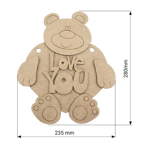 Wooden DIY coloring set, pendant plate "Welcome", #009 - foto 1