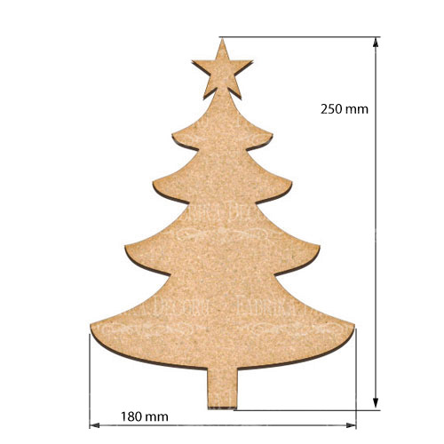  Art board New year tree 18х25 cm - foto 0