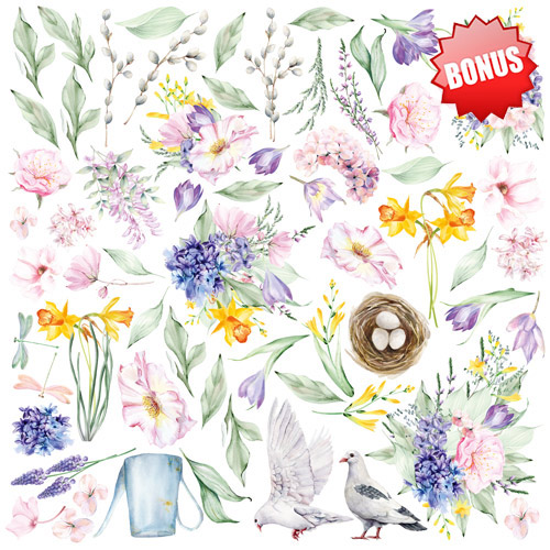 Zestaw papieru do scrapbookingu Tender spring, 20cm x 20cm - foto 10  - Fabrika Decoru