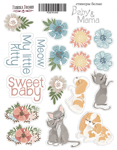 Kit of stickers #040, "Baby&Mama-1"