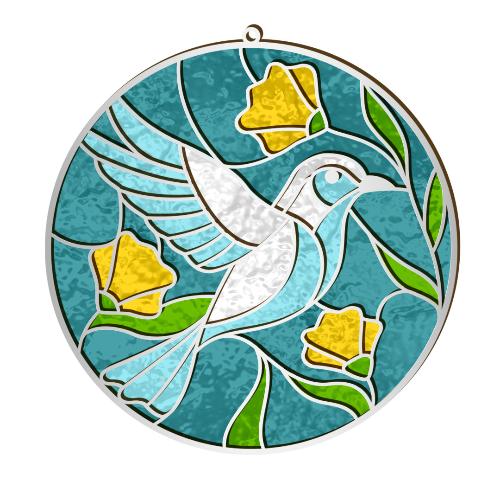 Zestaw Art Witraż „Wiosna już zawitała" do malowania według numerów - Fabrika Decoru