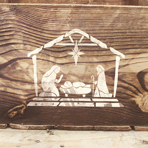 Bastelschablone 15x20cm, Die Geburt von Jesus 4, #464 - foto 0  - Fabrika Decoru