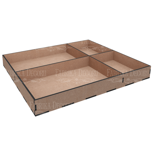 Mix box-Organizer na 4 komórki, 25x30x3,3cm - Fabrika Decoru